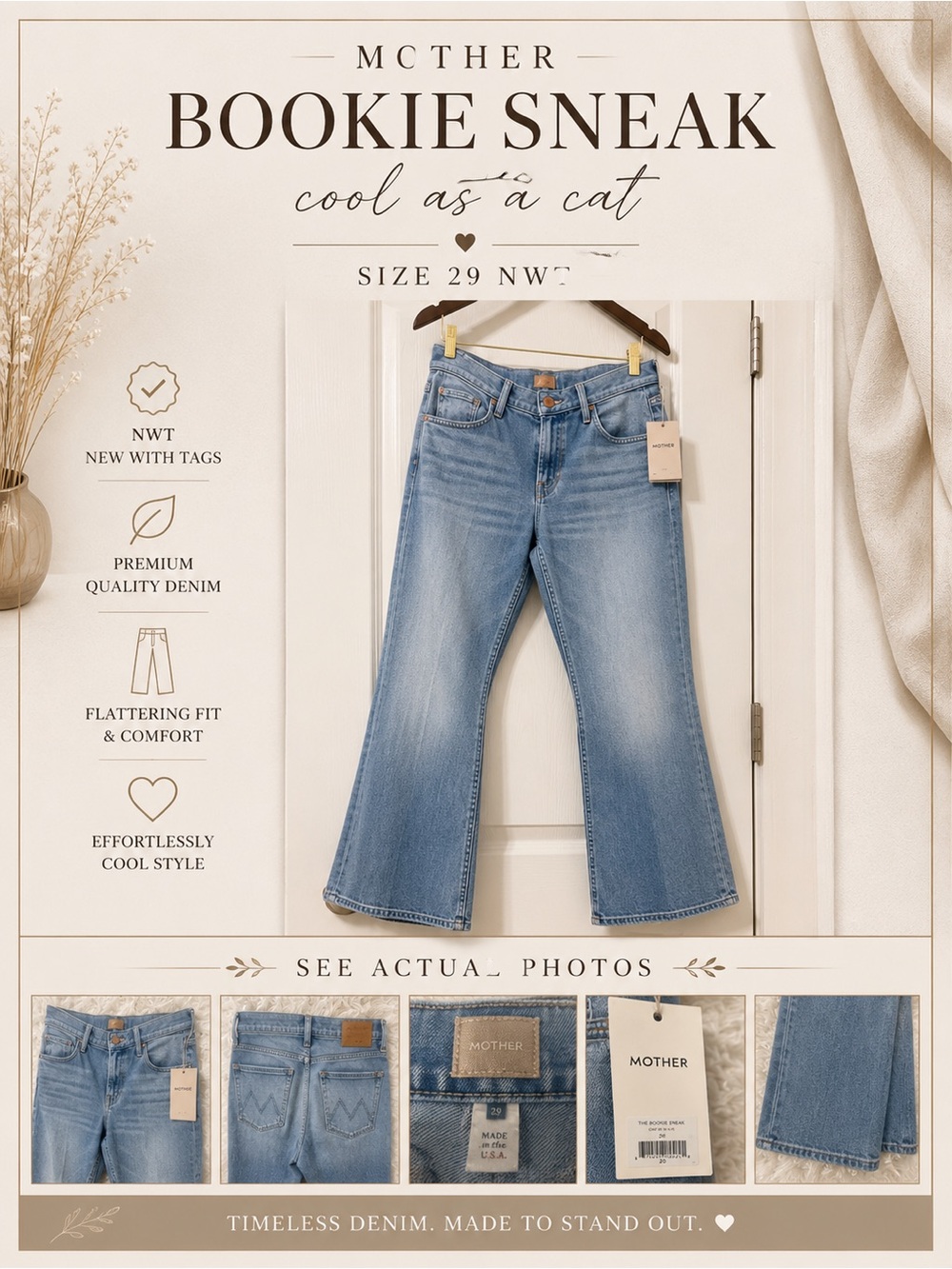 Mother Bookie Sneak -cool as a cat 29 NWT